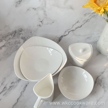 White ceramic kitchenware With salt bottle